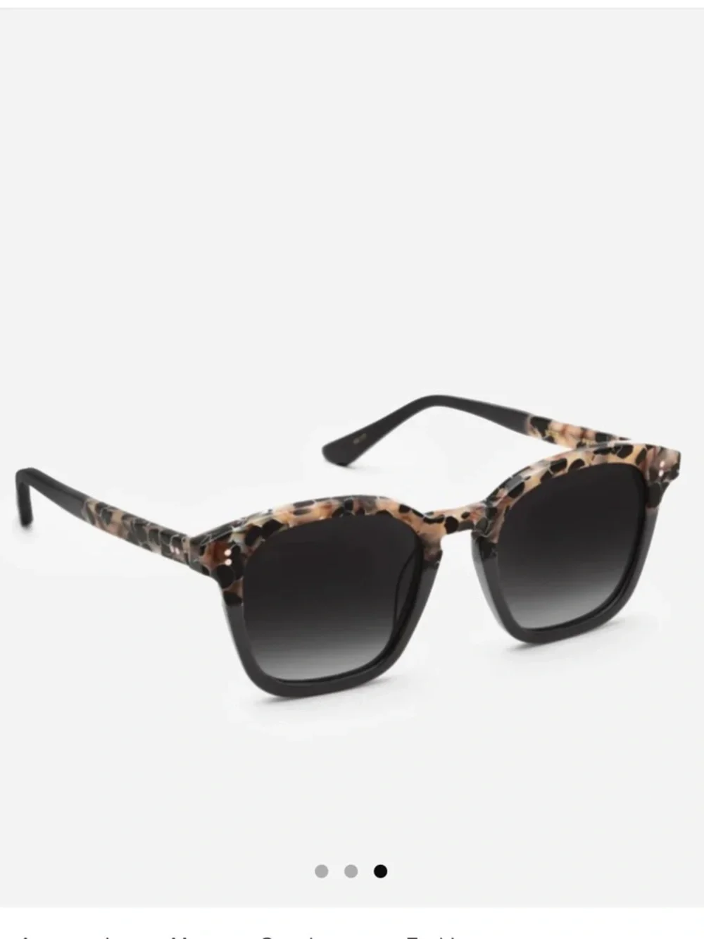 KREWE Chunky Square Sunglasses with Grey Gradient Lenses - Prytania